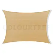 COLOURTREE Canopies 16'x12' Fade Resistant Sun Shade Rectangle Patio Sand Beige