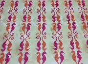 WAVERLY P/K LIFESTYLES SIDE BY SIDE MIMOSA SEAHORSE FABRIC BY THE YARD 54"W