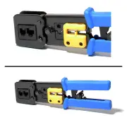 RJ45 Crimp Tool Passthrough for Cat5e Cat6 Connectors | EZ Ethernet Crimper