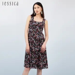 JESSICA - 清新小碎花雪紡吊帶洋裝23327N