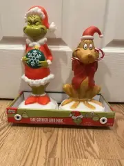 Grinch 14-in LED Dr Seuss' The Grinch & Max Blow Mold - Set of 2 *Ships Today*