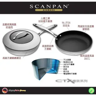 丹麥 思康 SCANPAN CTX 28 cm 平底鍋 陶瓷 鈦合金 不銹鋼 不沾鍋 行家系列