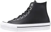 [Converse] Chuck Taylor All Star Lift Platform Leather Sneaker Nero Da Bambino A01015C