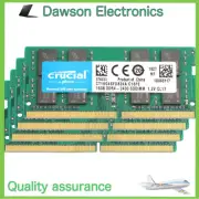 Crucial 64GB(4x16GB) 2400MHz DDR4 PC4-19200 SODIMM CT16G4SFD824A Laptop Memory