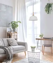 NORDIC: Modern Scandinavian Dome Steel & Wood Pendant Lights White 400mm
