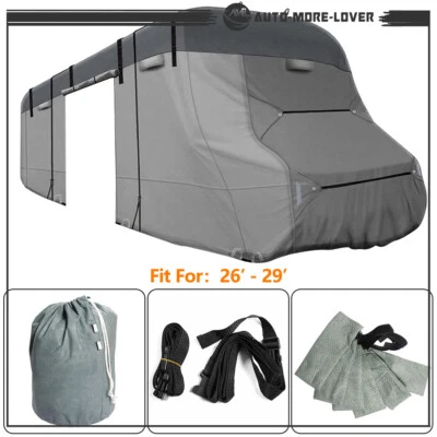 Windproof Camper Cover RV Class C Trailer Camper For 26' - 29' Anti-uv