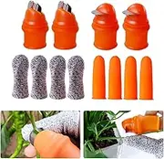 YBB 12 Pcs Gardening Silicone Thumb Knife Harvesting Tool, Separator Finger Plant Fruit Picking Knife Garden Tool (S)