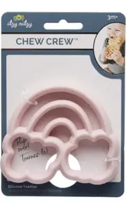 NEW Itzy Ritzy Silicone Baby Teether - BPA-Free Soothe Sore,Swollen Gums-Rainbow