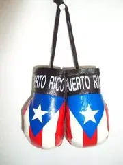LOT OF 12 PUERTO RICO RICAN FLAG HANGING MINI BOXING GLOVES SOUVENIRS WHOLESALE
