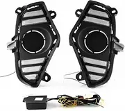 LED DRL Daytime Running Light Front Bumper Fog Lamps with Turn Signal Compatible Compatible With RAV4 2019 2020 2021 2022 2023 B#