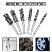 6Pcs 8-19mm Stainless Steel Cleaning Wire Brush Set F Power Drill With Hex Shank