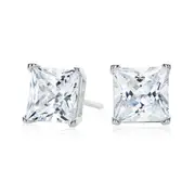 Sterling Silver 8mm Cubic Zirconia Stud Earrings