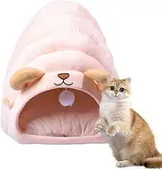 Cat House Cave - Sheep Shape Pet Cave Bed - Cat House Winter, Cave Cat Bed, Detachable for Winter Comfort Cats, Small Animals