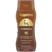 Coppertone Tanning Sunscreen Lotion SPF 15, 8 Fl. Oz. - Pack of 1