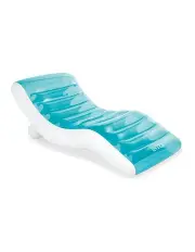 [Intex] Splash Pool Lounge Inflatable Swimming Floating Mat 191x99cm in Aqua and White