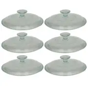 Corningware G-5C Clear Round Fluted Glass Replacement Lid Cover (6-Pack)