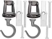 HIAKDOFT 2 Pack Ceiling Hooks Heavy Duty Metal Hooks for Outdoor Use Ceiling Plant Hangers