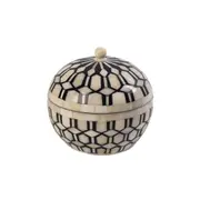 Garners Laksmi Bone Inlay Box in Black and White