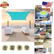 Durable 6' X 6' Turquoise Heavy Duty Sun Shade Sail - Waterproof UV Protection