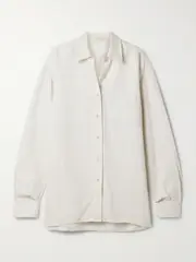 [The Row] The Row - Nesson Linen-twill Shirt - White - US10 US 10 White