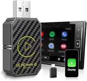 Mini Android Auto Wireless Adapter & Carplay Wireless Adapter, 2-in-1 Wireless Carplay Dongle for OEM Wired Carplay Android Auto Car, Wireless CarPlay Adapter for iPhone IOS 10+/Android 11+, USB-C/USB