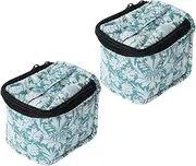 PLAFOPE Nail Supplies Organizer 2pcs Storage Cases 9 Grid Easy Access Material Blue White