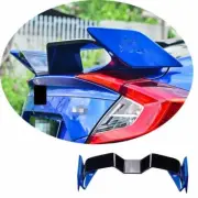 Outer Rear Rear Spoiler Gull Wing Flap Black+Blue For Honda Civic 10th 2016-2020 (for: Honda Civic)