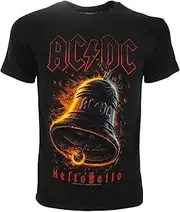 [ARZER] ACDC Men's AC/DC Original Hells Bells Official Black T-Shirt Bells Hard Rock