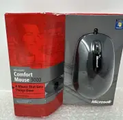 NEW Microsoft Comfort 3000 Wired Mouse Black Wired USB Mac/PC (Model No. 1479)