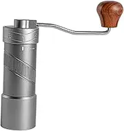 Qianly Hand Grinder with Handle Hand Mill Tool Hand Crank Espresso Grinder for Office Cafe, Gray