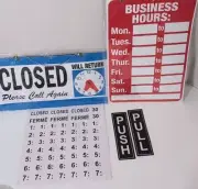 Open Signs,Business Hour Closed Open Sign,Hours of Operation Signs Set