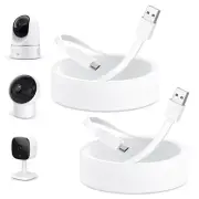 2Pack 25ft Micro USB Extension Cable for eufy Security Indoor Cam E220/P24/C120