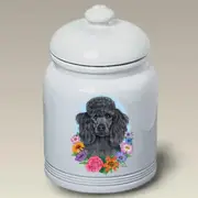 Poodle Black Treat Jar