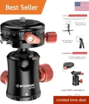 360° Panoramic Ball Head Mount - Universal Tripod Head for Cameras & Cellphones