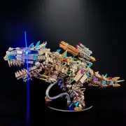 3D Mechanical Rex Dinosaur DIY Metal Model Puzzles Building Block Set Toys
