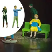 1/64 Figure Resin Doll Taking Picture Scene Micro Landscape Fairy Garden