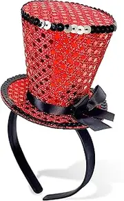 [Bniksok] Mini Top Hat Headband Fascinator Tea Party Headpiece for Women Lady Gril 1920s Gatsby Party Costume Accessory