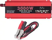XTevu Power Inverter, 3000W Pure Sine Wave DC12V to AC Converter for Solar Power System, Wind Energy Inverter, Car Power Supply Converter, Sine Wave Power Conversion Unit