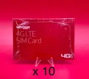 Verizon LTE Nano SIM Card DFILLSIM4FF-A-D ✅ ❤️️ ✅ ❤️️ 10 qty ✅ ❤️️ ✅ ❤️️ NEW!