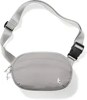 tomtoc 1.5L Small Sling Bag Waist Pack, Lightweight Bum Bag Fanny Pack with Organized Pockets, Mini Belt Bag with Adjustable Strap for Running Hiking Traveling, Grey