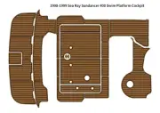 1998-1999 Sea Ray Sundancer 400 Swim Platform Cockpit Pad Boat EVA Teak Floor
