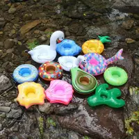 在飛比找ETMall東森購物網優惠-2022年兒童新玩具物動充氣杯墊創意杯托水上游戲漂浮托盤泳池