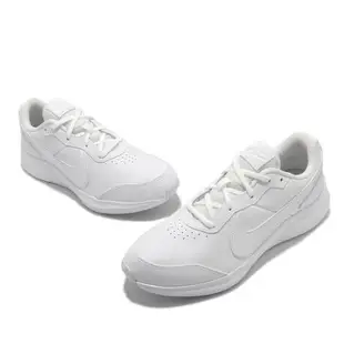 Nike 休閒鞋 Varsity Leather 運動 女鞋 輕量 舒適 皮革 質感 簡約 穿搭 全白 CN9146101 [ACS 跨運動]