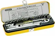 Stanley 1/4-Inch Drive AF and Metric Sockets 21-Piece Set