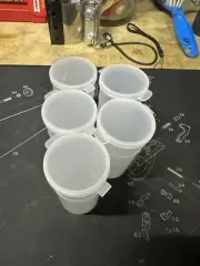 (Lot of 5) Flip Top Vials 4oz. Container Great for Seed / Herb Storage Airtight