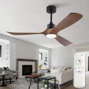 52 Inch Ceiling Fans with Lights and Remote,Memory Function,6-speed Reversibl...