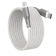 EFM Mag-Coil USB-C to USB-C Cable With Magnetic Self-Coiling Cable Management 2M - White