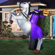 Halloween Animatronic Light Up Headless Horseman Inflatable Yard Decor 9FT Tall