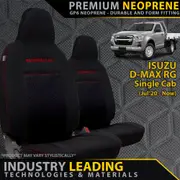 Isuzu D-MAX RG - Single Cab - GP6 Premium Neoprene 2x Front Seat Covers (Made to Order)