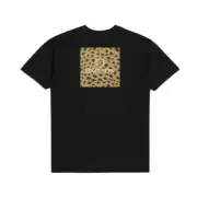 Size Small Brixton Alpha Square Standard S/S T-Shirt - Black / Cheetah